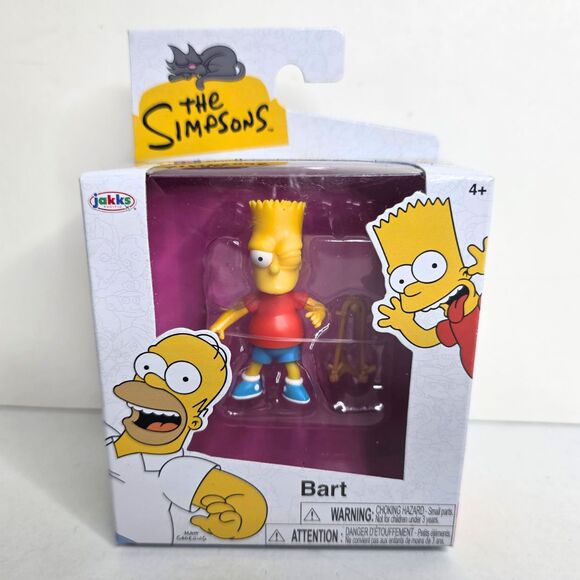 The Simpsons - Bart w/ Slingshot - Jakks 2.5 in Mini Action Figure - NEW IN BOX - Picture 2 of 7